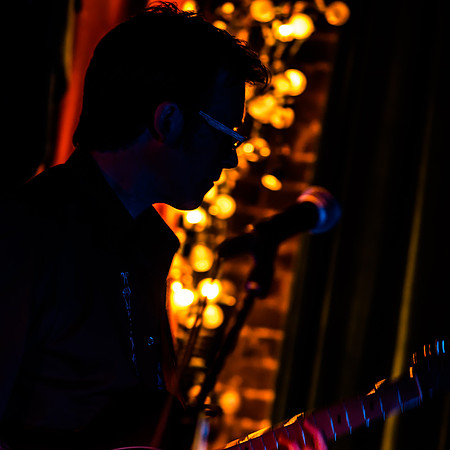 Craig among the Christmas lights