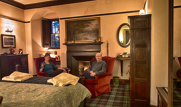Arrival at Castle Stuart near Inverness