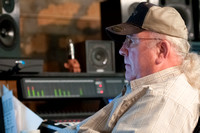 Hannah and Caroline Melby in the studio with producer Bil Vorndick