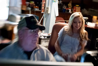 Hannah and Caroline Melby in the studio with producer Bil Vorndick