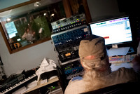 Hannah and Caroline Melby in the studio with producer Bil Vorndick