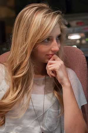 Hannah and Caroline Melby in the studio with producer Bil Vorndick