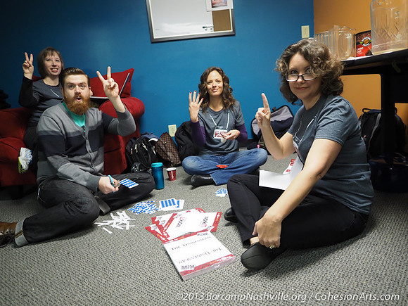 Jennifer Nash, Bart Renner, Knight Stivender, Debra (?):  How many Barcamps have you been to?