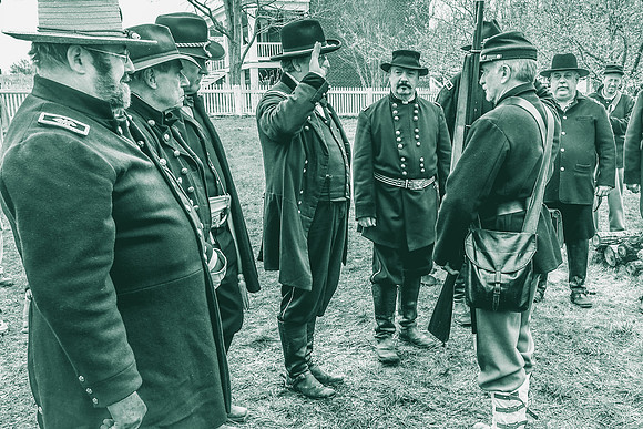 General Williams sallues the new Corporal